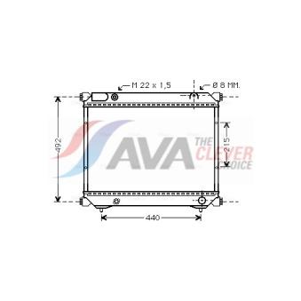 Radiateur, refroidissement du moteur AVA QUALITY COOLING SZA2039