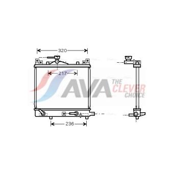 Radiateur, refroidissement du moteur AVA QUALITY COOLING SZA2058