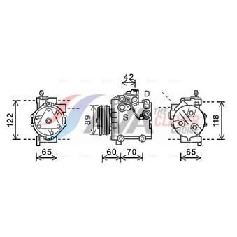 Compresseur, climatisation AVA QUALITY COOLING OEM 9520062JA0