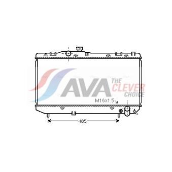 Radiateur, refroidissement du moteur AVA QUALITY COOLING TO2142