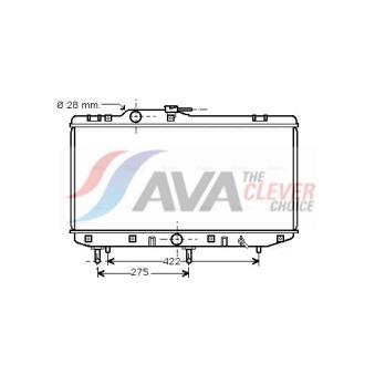 Radiateur, refroidissement du moteur AVA QUALITY COOLING TO2208
