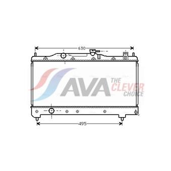Radiateur, refroidissement du moteur AVA QUALITY COOLING TO2237