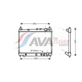 Radiateur, refroidissement du moteur AVA QUALITY COOLING OEM 1640021071