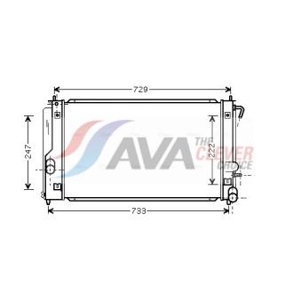 Radiateur, refroidissement du moteur AVA QUALITY COOLING TO2296