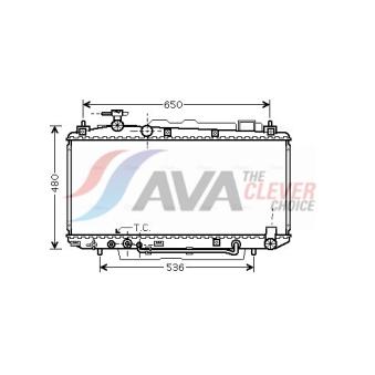 Radiateur, refroidissement du moteur AVA QUALITY COOLING OEM 1640028460