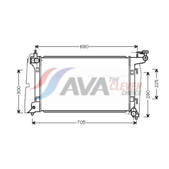 Radiateur, refroidissement du moteur AVA QUALITY COOLING TO2323