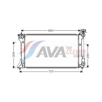 Radiateur, refroidissement du moteur AVA QUALITY COOLING OEM 164000H110