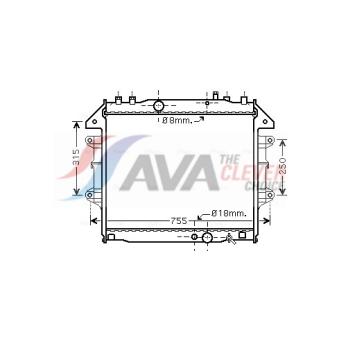 Radiateur, refroidissement du moteur AVA QUALITY COOLING OEM 164000L210 Radiateur, refroidissement du moteur AVA QUALITY COOLING OEM 164000L210