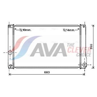 Radiateur, refroidissement du moteur AVA QUALITY COOLING OEM 1640037260 Radiateur, refroidissement du moteur AVA QUALITY COOLING OEM 1640037260