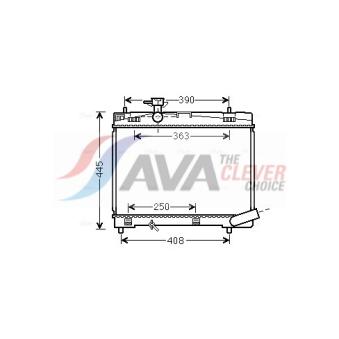 Radiateur, refroidissement du moteur AVA QUALITY COOLING TO2663