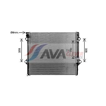 Radiateur, refroidissement du moteur AVA QUALITY COOLING TO2767
