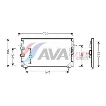 Condenseur, climatisation AVA QUALITY COOLING TO5225