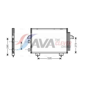 Condenseur, climatisation AVA QUALITY COOLING TO5281D