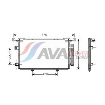 Condenseur, climatisation AVA QUALITY COOLING OEM 8846006140 Condenseur, climatisation AVA QUALITY COOLING OEM 8846006140