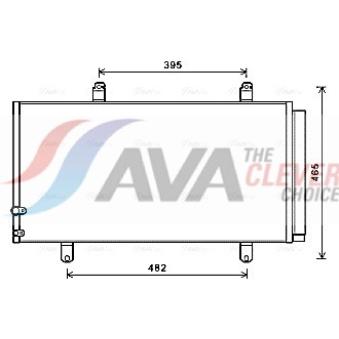 Condenseur, climatisation AVA QUALITY COOLING OEM 8846033100