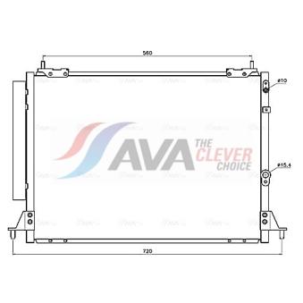Condenseur, climatisation AVA QUALITY COOLING TO5795D