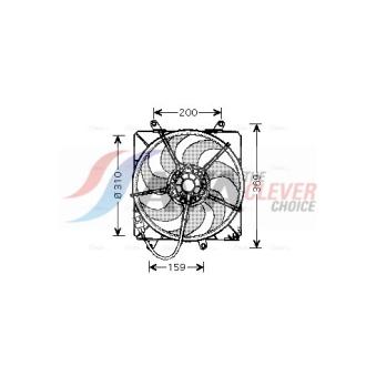 Ventilateur, refroidissement du moteur AVA QUALITY COOLING [TO7506]
