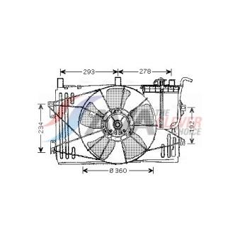 Ventilateur, refroidissement du moteur AVA QUALITY COOLING TO7508