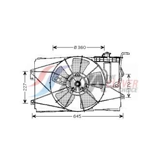 Ventilateur, refroidissement du moteur AVA QUALITY COOLING TO7524