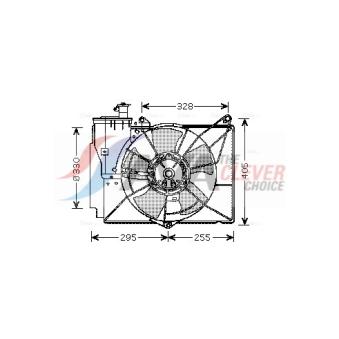 Ventilateur, refroidissement du moteur AVA QUALITY COOLING [TO7548]