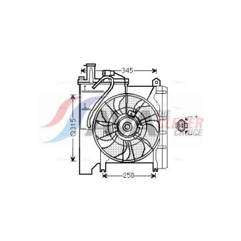 Ventilateur, refroidissement du moteur AVA QUALITY COOLING TO7553