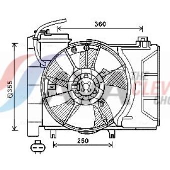 Ventilateur, refroidissement du moteur AVA QUALITY COOLING [TO7647]