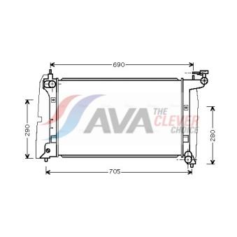 Radiateur, refroidissement du moteur AVA QUALITY COOLING TOA2289