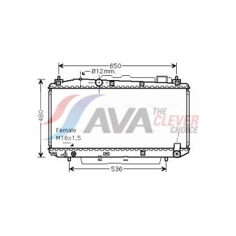 Radiateur, refroidissement du moteur AVA QUALITY COOLING OEM 1640027060