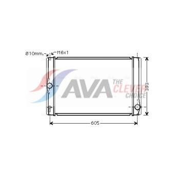 Radiateur, refroidissement du moteur AVA QUALITY COOLING TOA2400