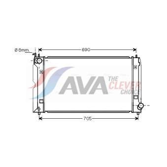 Radiateur, refroidissement du moteur AVA QUALITY COOLING OEM 164000N030