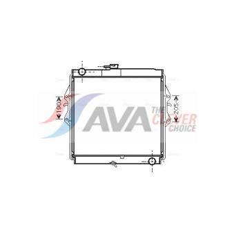 Radiateur, refroidissement du moteur AVA QUALITY COOLING TOA2460
