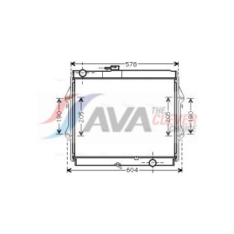 Radiateur, refroidissement du moteur AVA QUALITY COOLING TOA2642