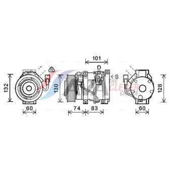 Compresseur, climatisation AVA QUALITY COOLING OEM 8832006080