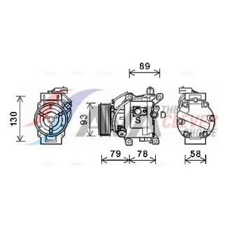 Compresseur, climatisation AVA QUALITY COOLING OEM 883201A491