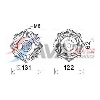 Embrayage, ventilateur de radiateur AVA QUALITY COOLING OEM 1621054140
