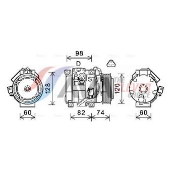Compresseur, climatisation AVA QUALITY COOLING TOK724