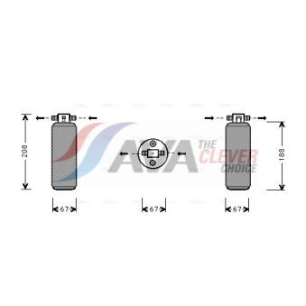 Filtre déshydratant, climatisation AVA QUALITY COOLING OEM 1698300 Filtre déshydratant, climatisation AVA QUALITY COOLING OEM 1698300