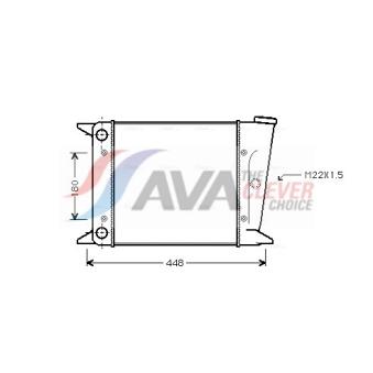 Radiateur, refroidissement du moteur AVA QUALITY COOLING VN2001