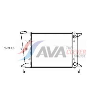 Radiateur, refroidissement du moteur AVA QUALITY COOLING VN2004