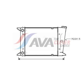 Radiateur, refroidissement du moteur AVA QUALITY COOLING VN2006