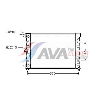 Radiateur, refroidissement du moteur AVA QUALITY COOLING OEM 321121253AS