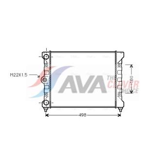 Radiateur, refroidissement du moteur AVA QUALITY COOLING OEM 6N0121253