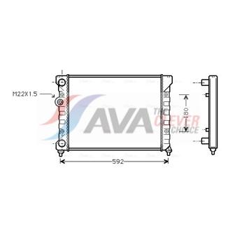 Radiateur, refroidissement du moteur AVA QUALITY COOLING OEM 6N0121253J