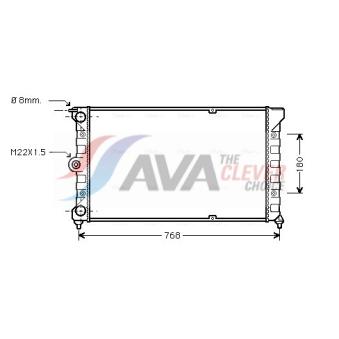 Radiateur, refroidissement du moteur AVA QUALITY COOLING OEM 321121251AL