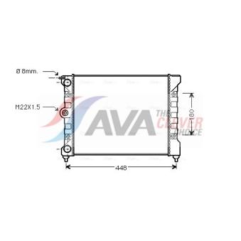 Radiateur, refroidissement du moteur AVA QUALITY COOLING OEM 867121253F