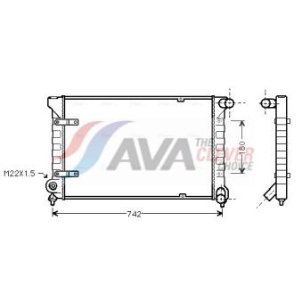 Radiateur, refroidissement du moteur AVA QUALITY COOLING OEM 191121253F