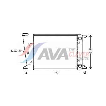 Radiateur, refroidissement du moteur AVA QUALITY COOLING VN2044
