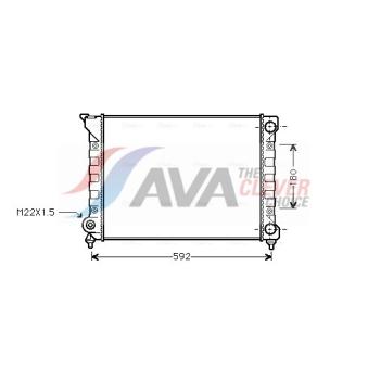Radiateur, refroidissement du moteur AVA QUALITY COOLING OEM 353121253AC
