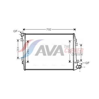 Radiateur, refroidissement du moteur AVA QUALITY COOLING OEM 3C0121253R Radiateur, refroidissement du moteur AVA QUALITY COOLING OEM 3C0121253R