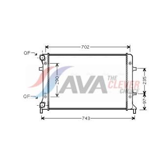 Radiateur, refroidissement du moteur AVA QUALITY COOLING OEM 1K0121251K